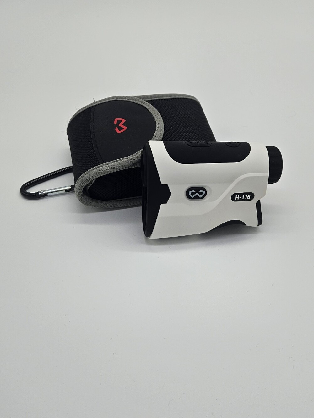 White & Black Laser Rangefinder - Precision Distance Measurement